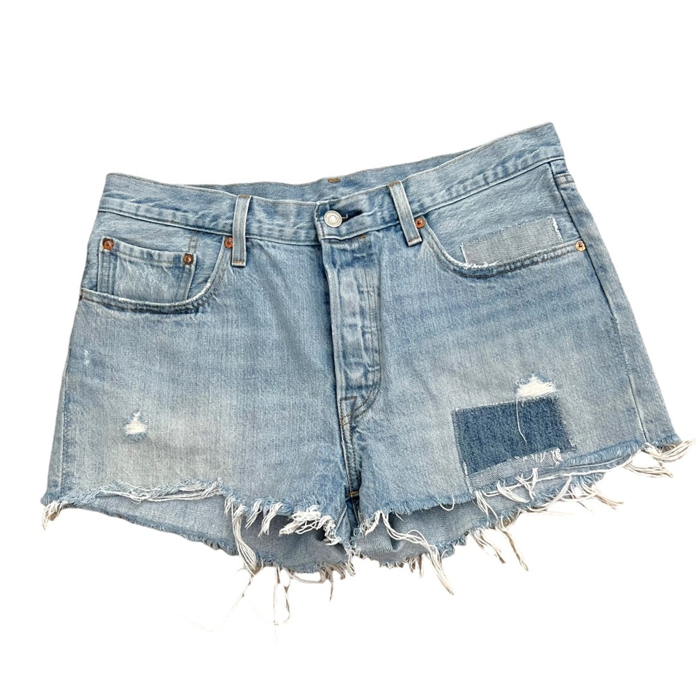 Levi’s 2017 Women’s 501 Cut Off Denim Shorts with Patches